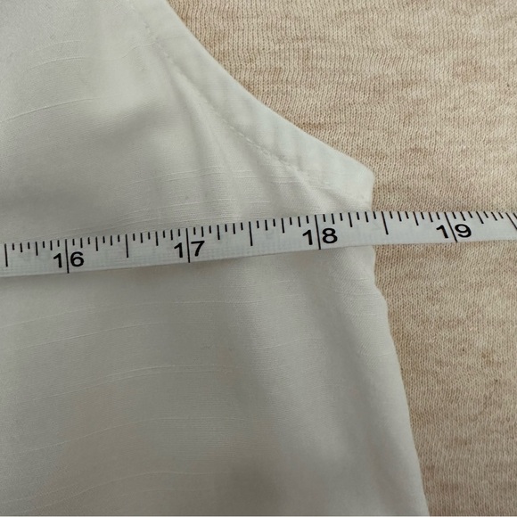 Anthropologie Women’s Sunday in Brooklyn White Sleeveless Tunic Blouse Size M - Picture 9 of 12